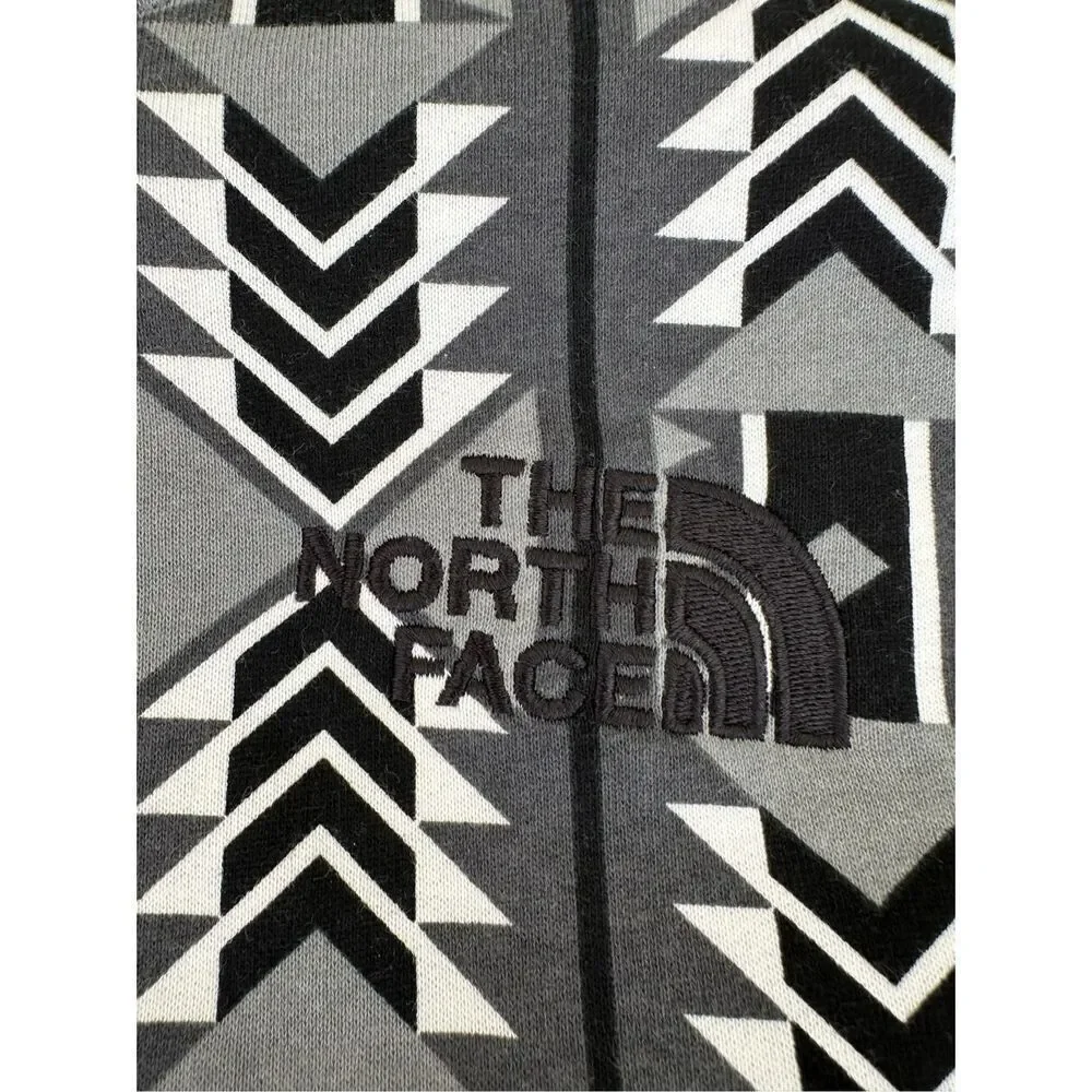 The North Face 92 Rage Fleece Crewneck Sweatshirt Black Aztec Print Men's Size L
